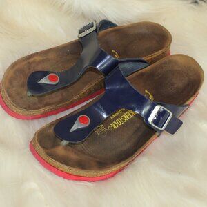 Birkenstock Blue Brown Sandals made in Germany Size 41 /10